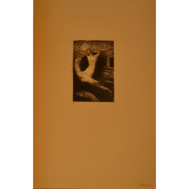 Passage d'une Ame is an original artwork realized by Odilon Redon realized in 1891. Original Etching on paper. Proof on...