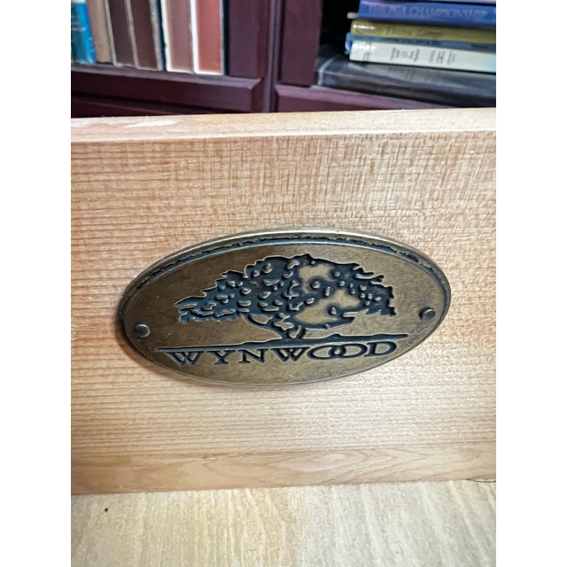 Vintage Wynwood Furniture Traditional Oak Bedside Cabinets / Nightstands - A Pair For Sale - Image 9 of 11