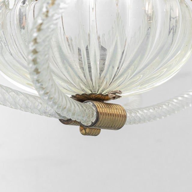 Vintage Pendant Lamp by Barovier & Toso, 1940s For Sale - Image 9 of 12