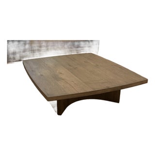 Brinton Coffee Table in Rustic Oak Veneer by Four Hands For Sale
