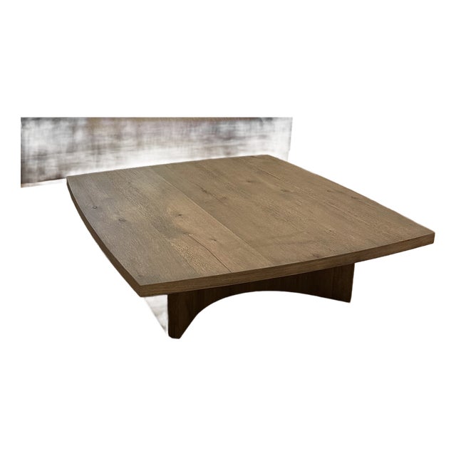 Brinton Coffee Table in Rustic Oak Veneer by Four Hands For Sale