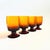 Mid 20th Century Vintage Amber Wine Goblets - Set of 4 For Sale - Image 5 of 9