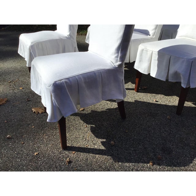 Set of 8Pottery Barn “Megan” Parson Chairs With Custom Made Heavy