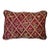 Late 20th Century Burgundy Floral Trellis Tapestry Lumbar Pillow With Rope Trim For Sale