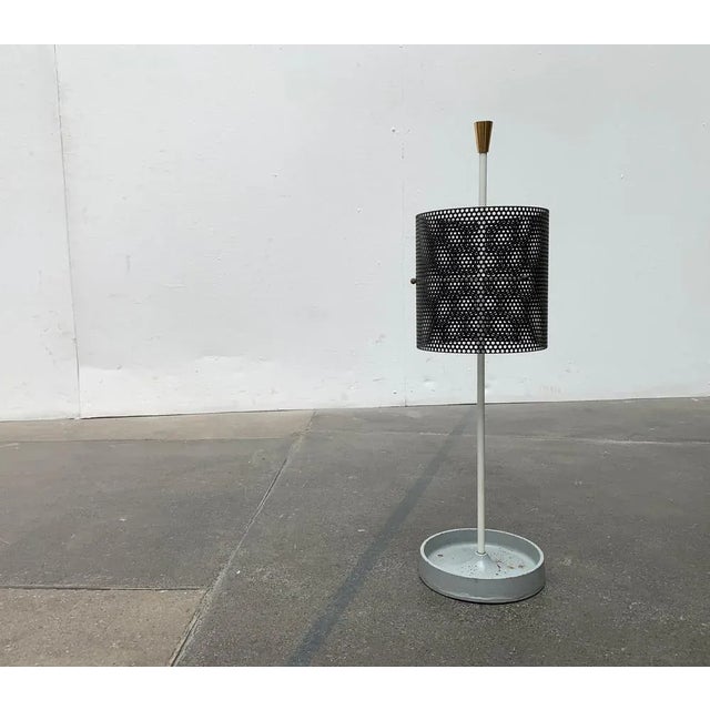 Mid-Century Minimalist Perforated Steel Umbrella Stand, 1960s For Sale - Image 16 of 18