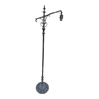 Mid 20th Century Brass Bridge Floor Lamp For Sale