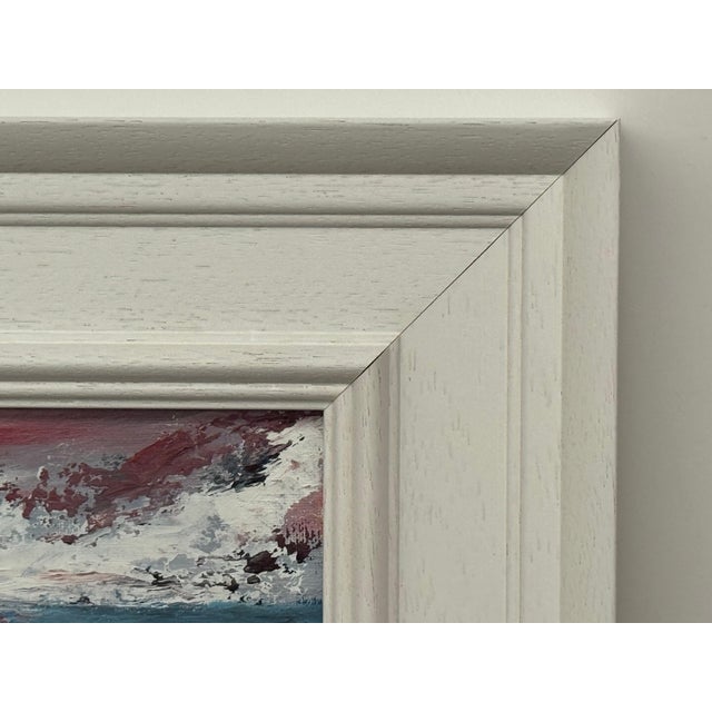Crimson Horizon - Miniature Abstract Landscape Seascape by Contemporary Artist 2025 For Sale - Image 12 of 14
