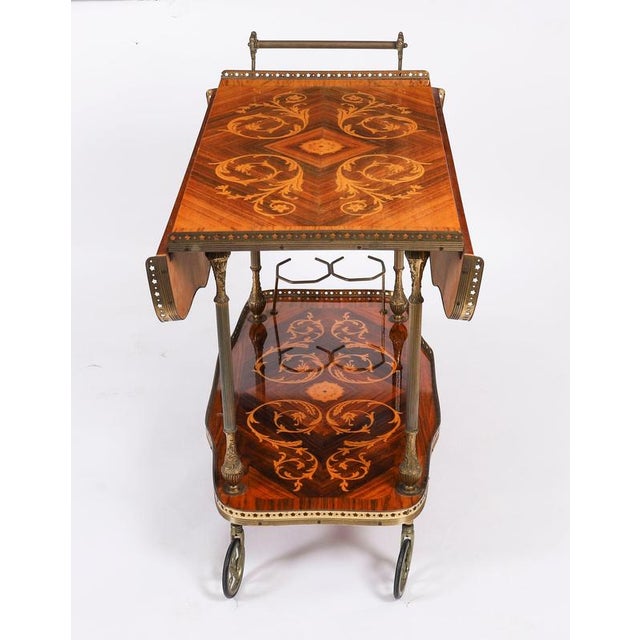 Vintage Italian Marquetry Drinks Trolley from Sorrento For Sale - Image 13 of 16