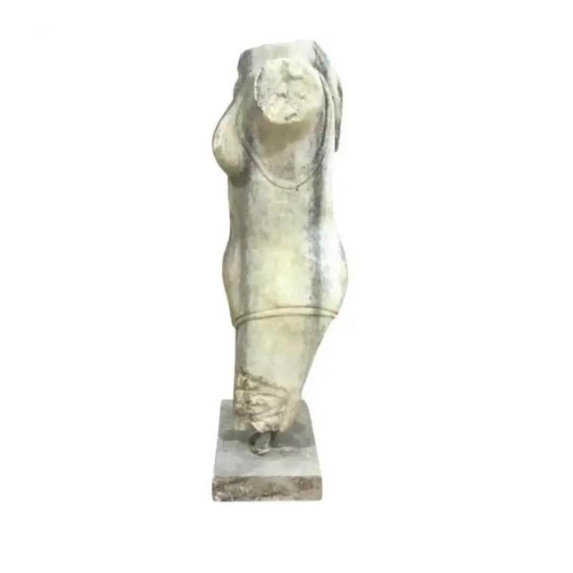 Early 20th Century Indian Style Marble Torso Sculpture For Sale - Image 5 of 8