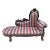 Rococo Style Carved Cherry Upholstered Child Size Chaise Lounge For Sale