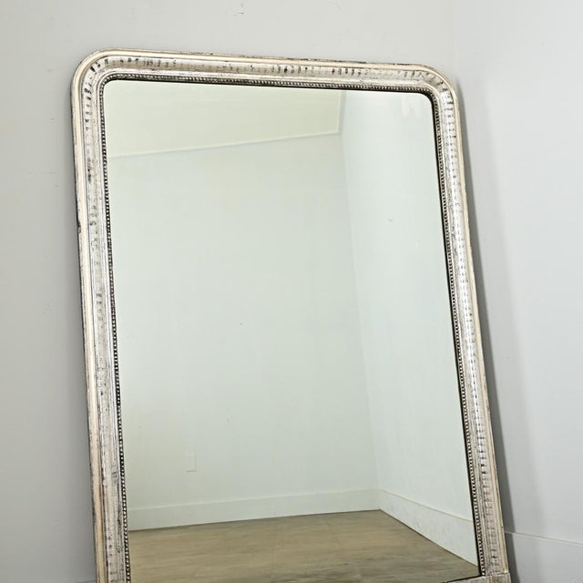 French 19th Century Louis Philippe Silver Gilt Mirror For Sale - Image 4 of 10