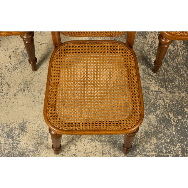 Set of 10 Late 19th Century Austrian Thonet Bentwood Cane Dining Chairs For Sale - Image 9 of 18