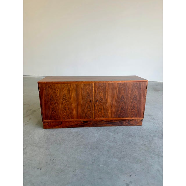 Vintage Danish Rosewood Two Door Locking Credenza Sideboard by Poul Hundevad Denmark (c.1970’s). A great functional piece...