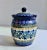 Mid-Century Modern Vintage Maria Starzyk Hand Painted Bue "Pansy" Pottery Lidded Jar For Sale - Image 3 of 12