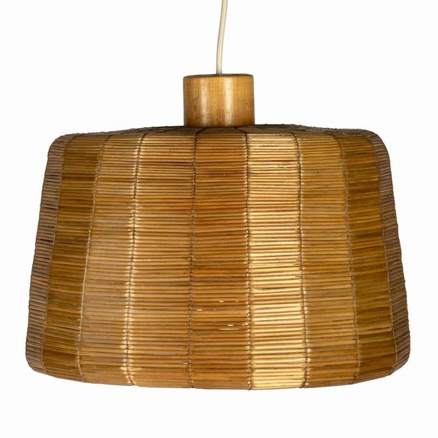 Interwoven Wicker Chandelier, 1970s For Sale - Image 4 of 8