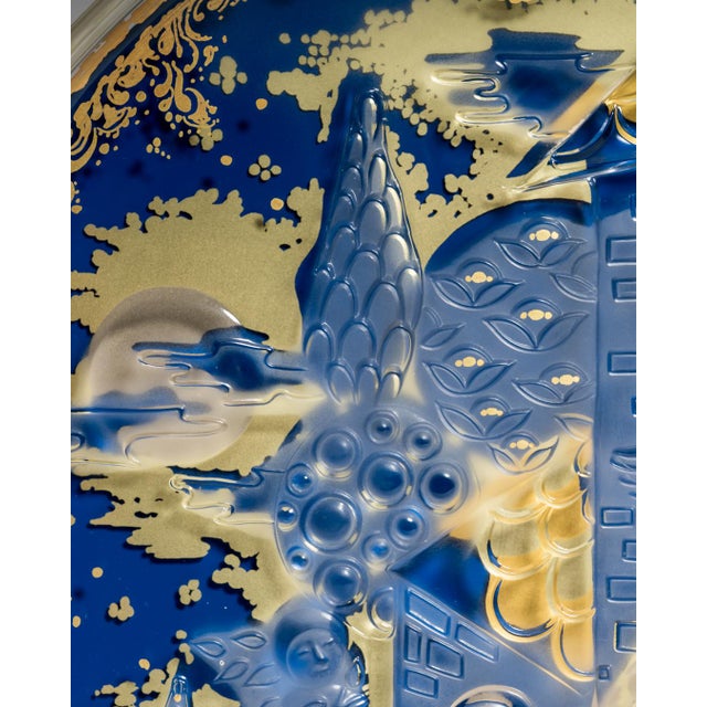Art Glass Wall Plaque by Bjørn Wiinblad for Rosenthal, 1982 For Sale - Image 6 of 11