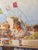 1980s Large 1980's Southern California Coastal Market Scene Painting For Sale - Image 5 of 8