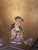 Late 20th Century Monumental Vintage Chinese Six-Panel Gilt Folding Screen With Bamboo and Scholars For Sale - Image 5 of 12