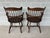 Hitchcock New London Model Oak Paint Decorated Arm Chairs - A Pair For Sale - Image 10 of 11