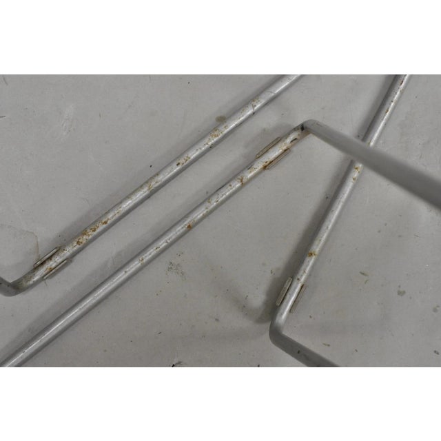 Gray Turnstone by Steelcase Metal Scoop Barstool Stool W/ Green Cushion - Set of 3 For Sale - Image 8 of 15