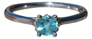 The Cataleya: Ladies 14K Solitaire Ring set with 0.48 CT Pariaba Tourmaline