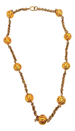 Chanel Sautoir Necklace Resin Ball Cc Logo
