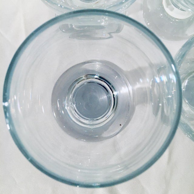1980s Vintage Signed Crystal Water Goblets - Set of 4 For Sale - Image 5 of 8