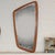 Vintage Teak Asymmetric Rectangular Wall Mirror, 1960s For Sale - Image 3 of 6