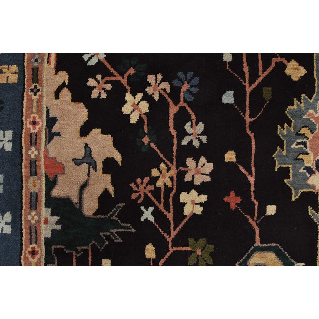 Heriz Rug 5’10” X 8’9” Black Wool Vintage Traditional Hand-Knotted Carpet For Sale - Image 10 of 15