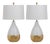 24 Inch H Table Lamp in White & Gold - a Pair For Sale