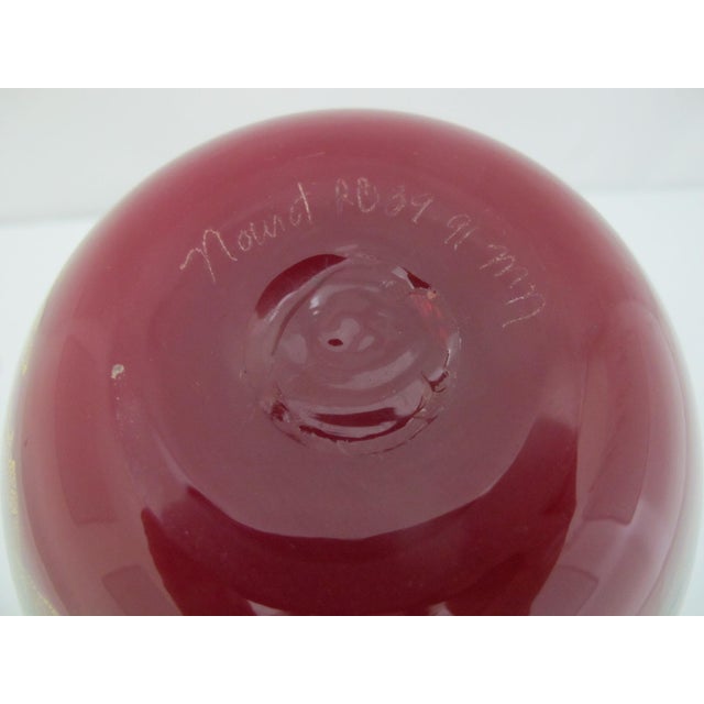 Michael Nourot Red Satin Series Gold Leaf Art Glass Vase Rb 39 91 Mn For Sale - Image 14 of 15