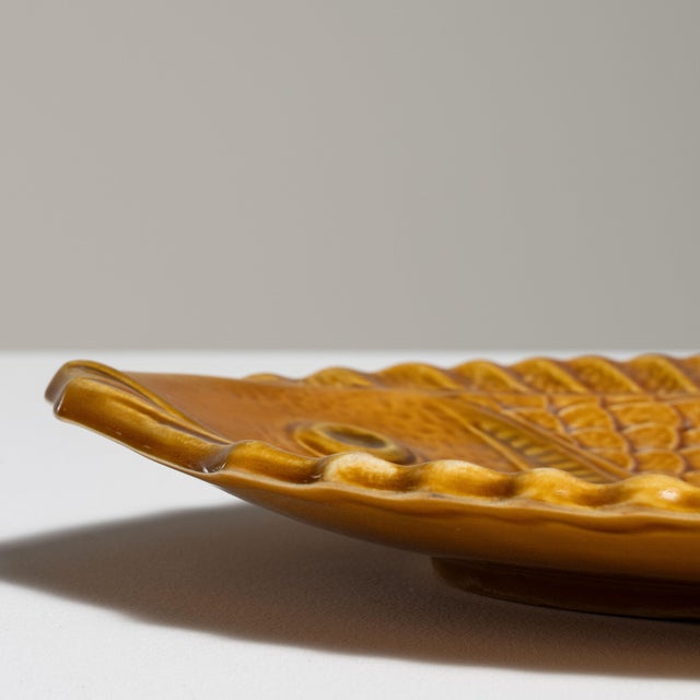 Mid 20th Century France Gold Ceramic Platter For Sale - Image 14 of 15