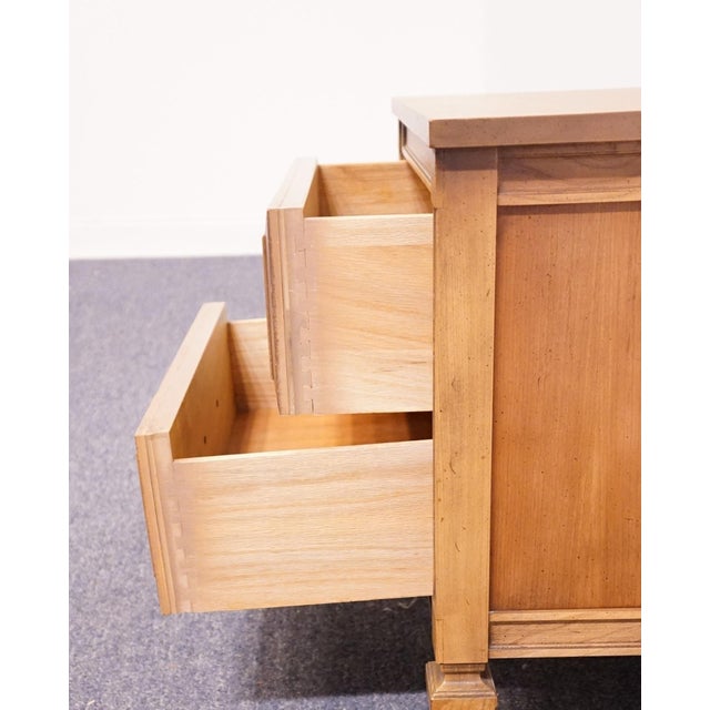 Wood Sherrill Furniture Solid Cherry Italian Neoclassical Tuscan Style 26" Two Drawer Nightstand 3101 For Sale - Image 7 of 12