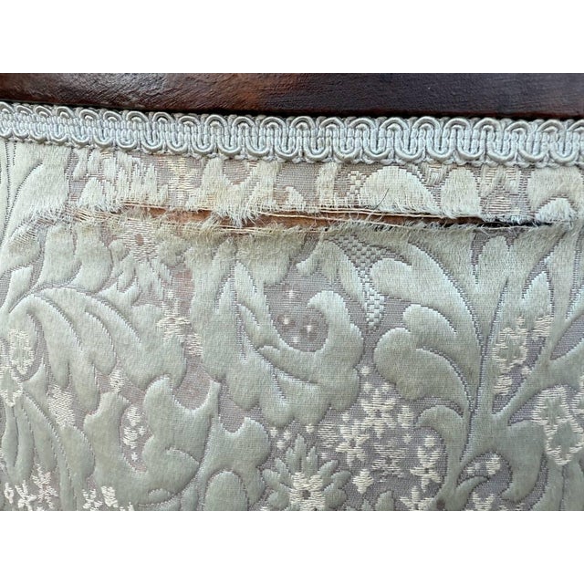 Early 20th Century Hollywood Regency Carved Mahogany Stained Wood Barrel-Back Lounge Chair For Sale - Image 18 of 18