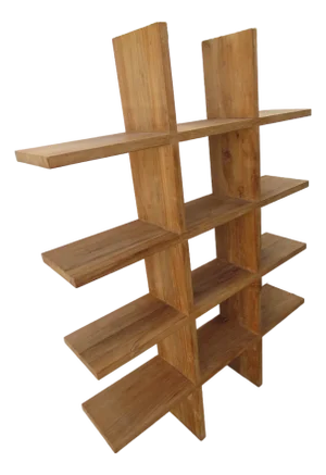 Wood Vintage Open Bookcase Display Shelving Etagere 6457