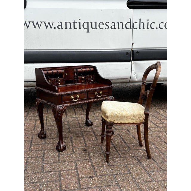 Small Salesman Sample Desk and Chair with Secret Drawers, Set of 2 For Sale - Image 4 of 18