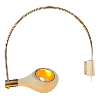 Vintage Beige Arc Wall Lamp from Temde For Sale