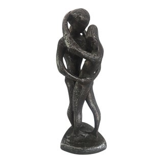 Vintage 1969 Austin Productions "Lovers Embrace" Mid-Century Modern Sculpture - Brutalist Style For Sale