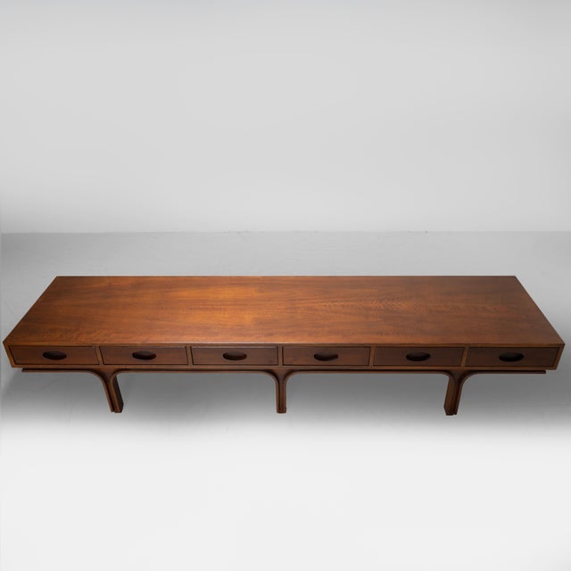 1960s Model 512 Coffee Table with Drawers by Gianfranco Frattini for Bernini, 1960s For Sale - Image 5 of 11