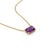 Contemporary Amethyst Bar Necklace | Purple Gemstone Necklace | February Birthstone Necklace For Sale - Image 3 of 4