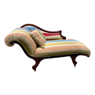 Early 19th Century Victorian Rococo Revival / Meridienne Chaise For Sale
