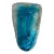 Vintage Art Glass Blue Face Mask Paperweight For Sale