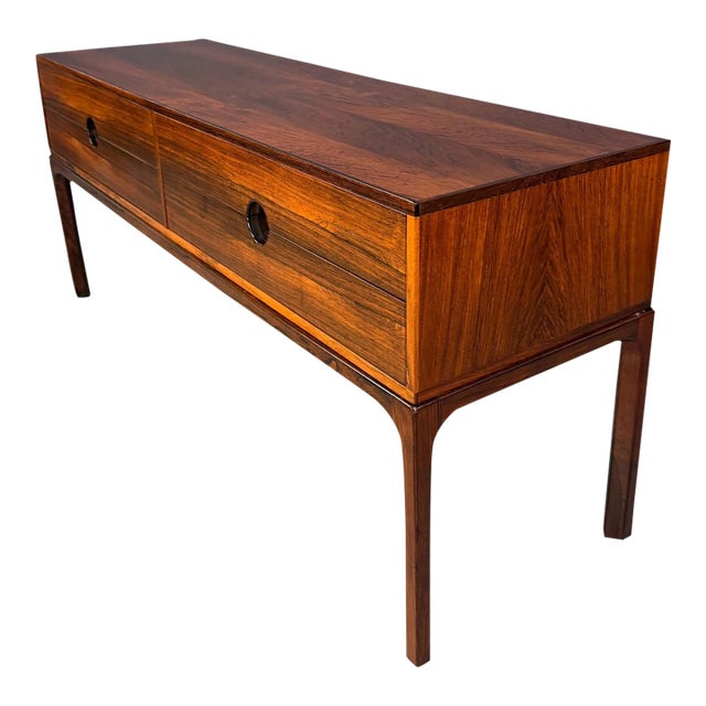 1960s Kai Kristiansen Model 394 “Entre” Rosewood Low Chest for Aksel Kjersgaard For Sale