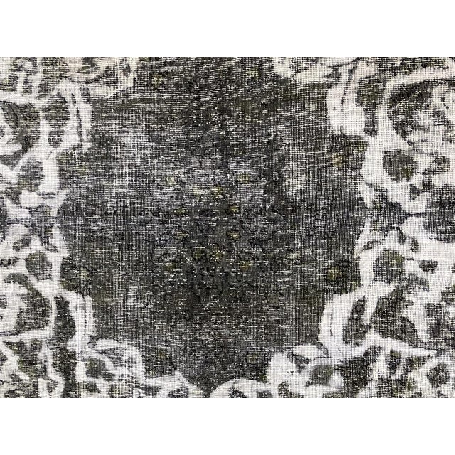 Hand Knotted Vintage Distressed Tabriz Rug. 6'05" X 9'07" For Sale - Image 4 of 4