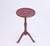 Brown Small Victorian Style Mahogany Wine Table or Plant Stand with Red Leather Top For Sale - Image 8 of 9