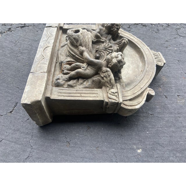 Vintage Table Top Cast Stone Garden Fountain For Sale - Image 13 of 14
