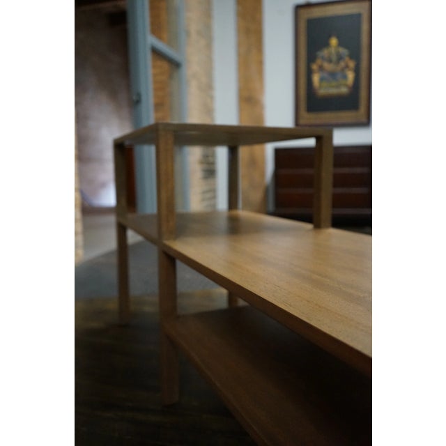 Oyster Gray Wood Bench With Loose Cushion Attributed to Harvey Probber For Sale - Image 8 of 16