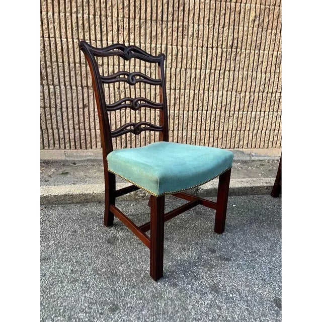 Early 20th Century Early 20th Century Georgian Mahogany Ribbon Back Side Chair For Sale - Image 5 of 7