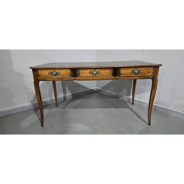 1920s French Oak Partners Library Desk, 1920 For Sale - Image 5 of 13