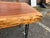 Late 20th Century Rustic Style Live Edge Slab Wood Top Coffee Table/ Bench With Iron Hairpin Legs For Sale - Image 13 of 18